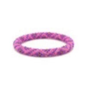 Sashka Co. Purple Flower Beaded Bracelet